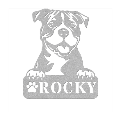 Pitbull Metal Name Sign - BullyBellyMetal Sign