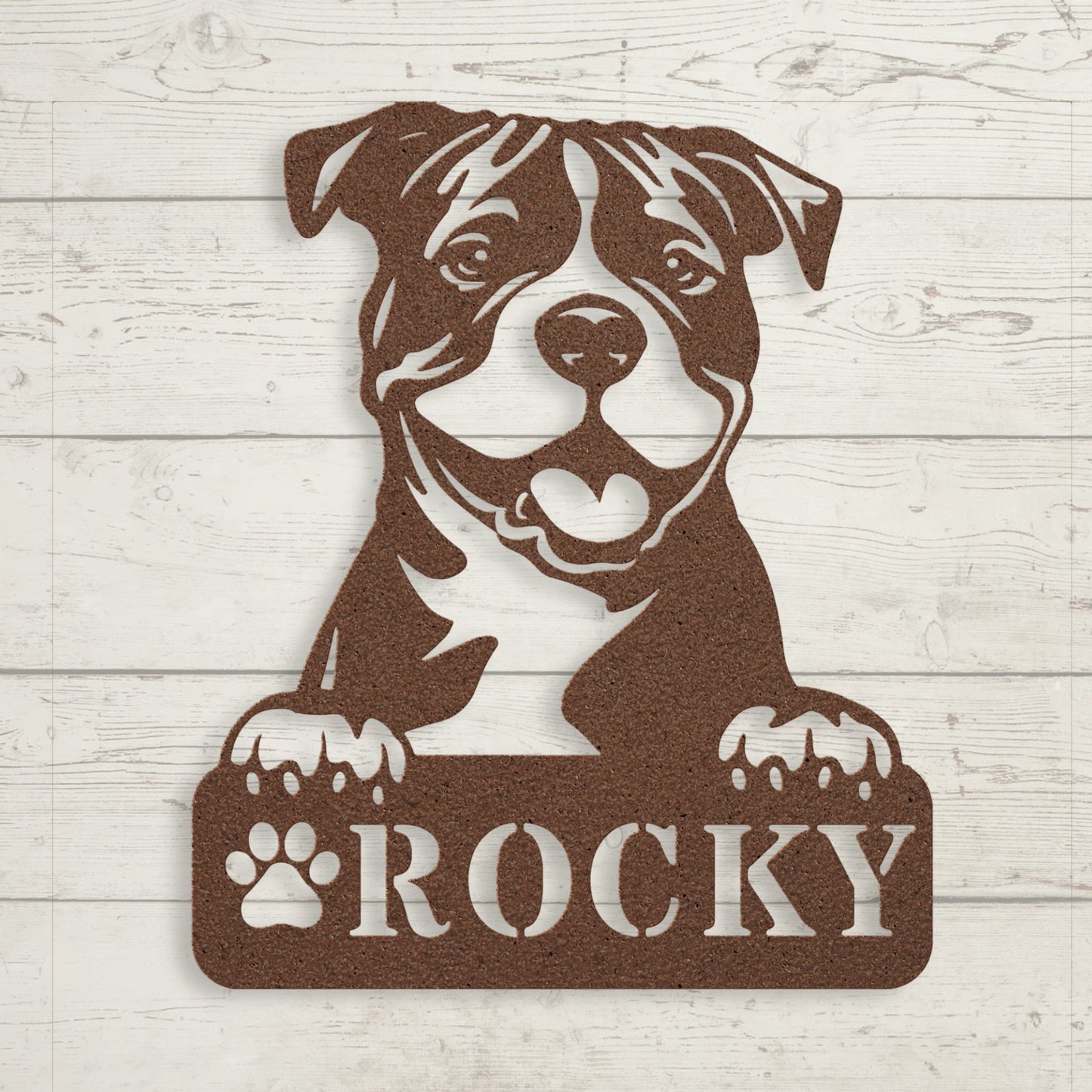 Pitbull Metal Name Sign - BullyBellyMetal Sign