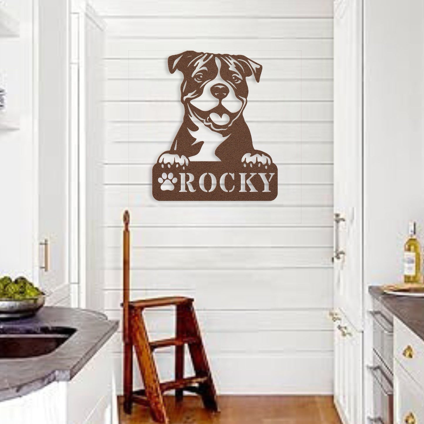 Pitbull Metal Name Sign - BullyBellyMetal Sign