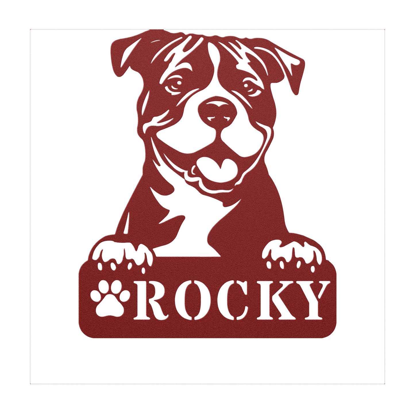 Pitbull Metal Name Sign - BullyBellyMetal Sign