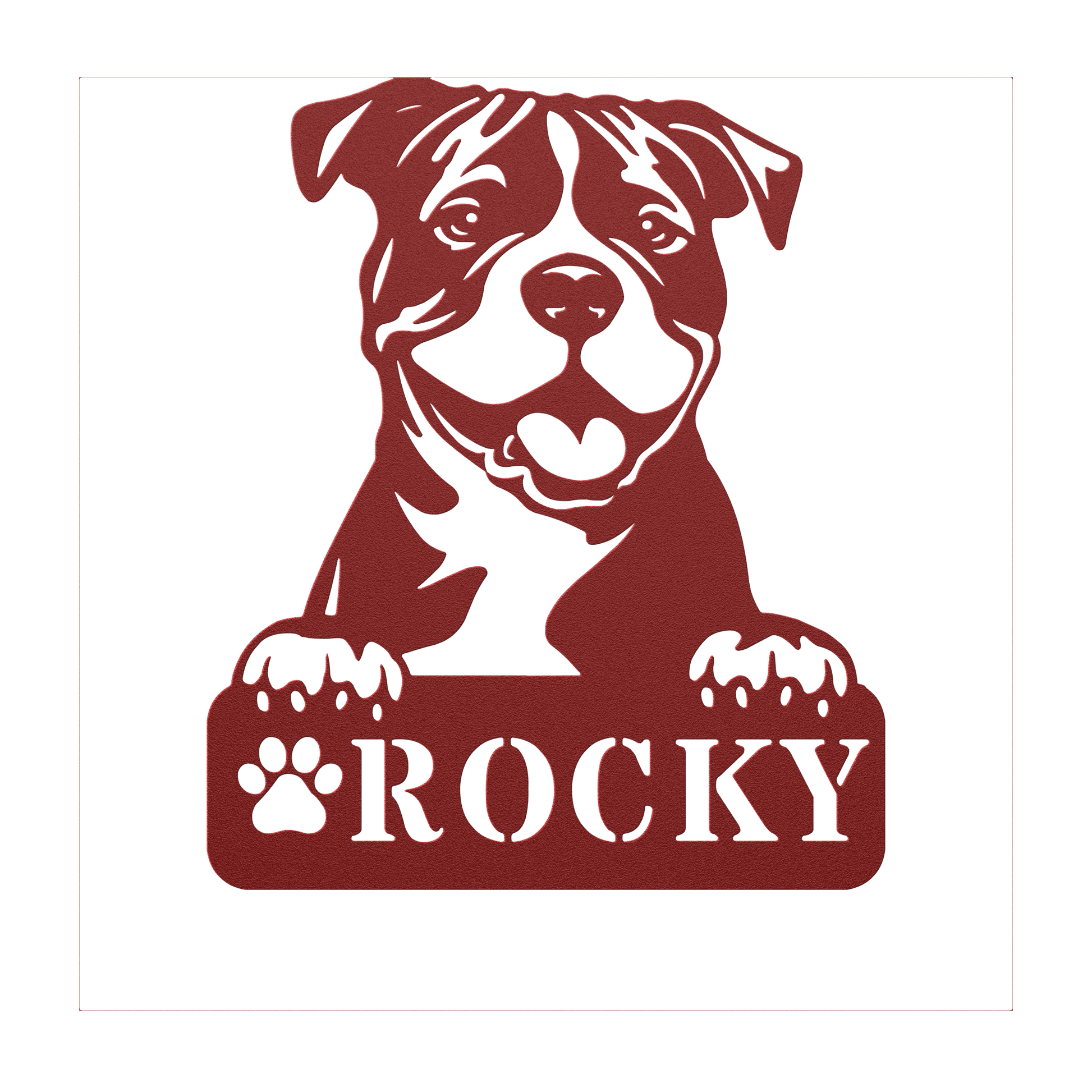 Pitbull Metal Name Sign - BullyBellyMetal Sign