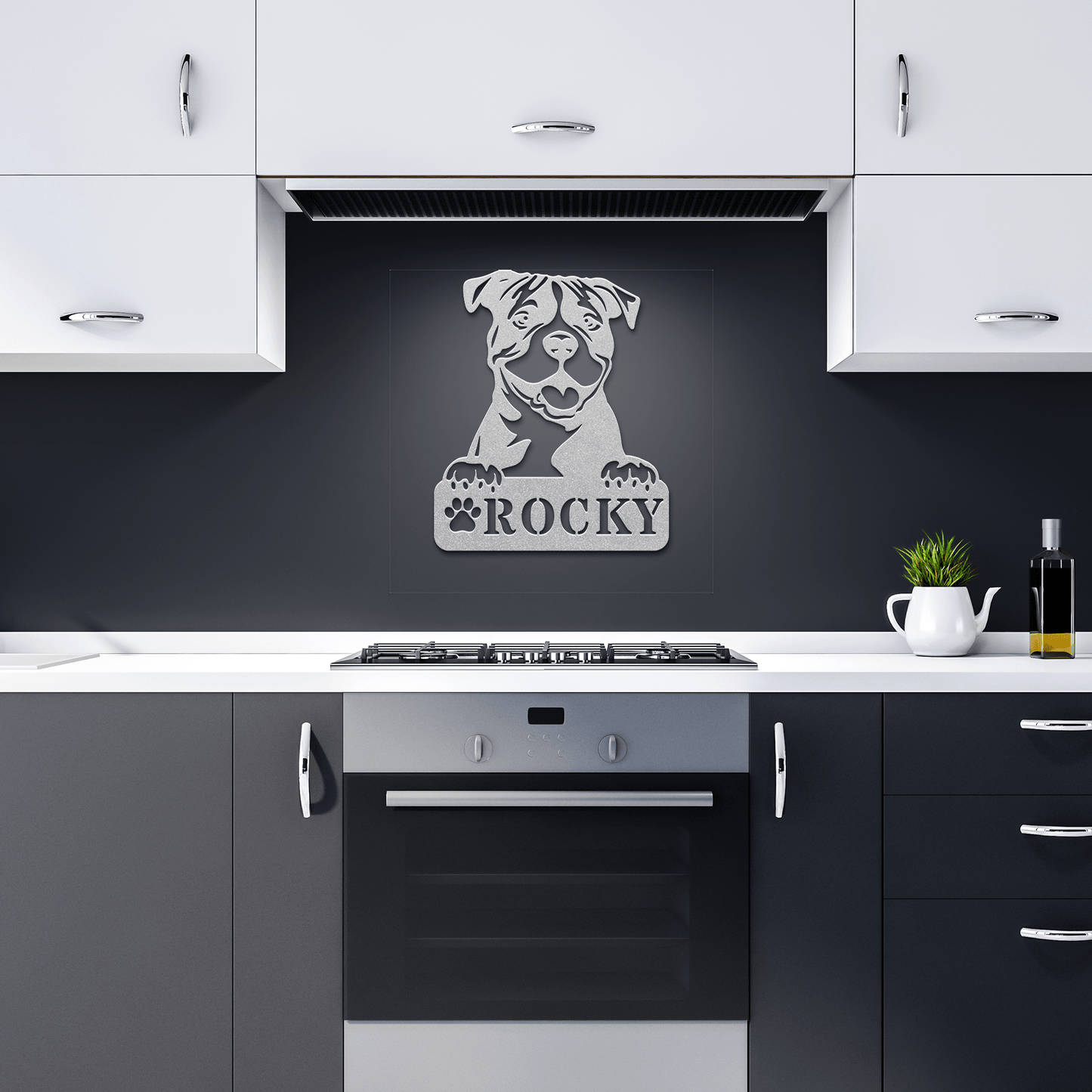 Pitbull Metal Name Sign - BullyBellyMetal Sign