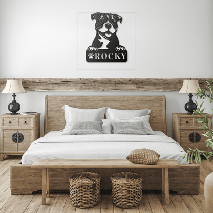 Pitbull Metal Name Sign - BullyBellyMetal Sign