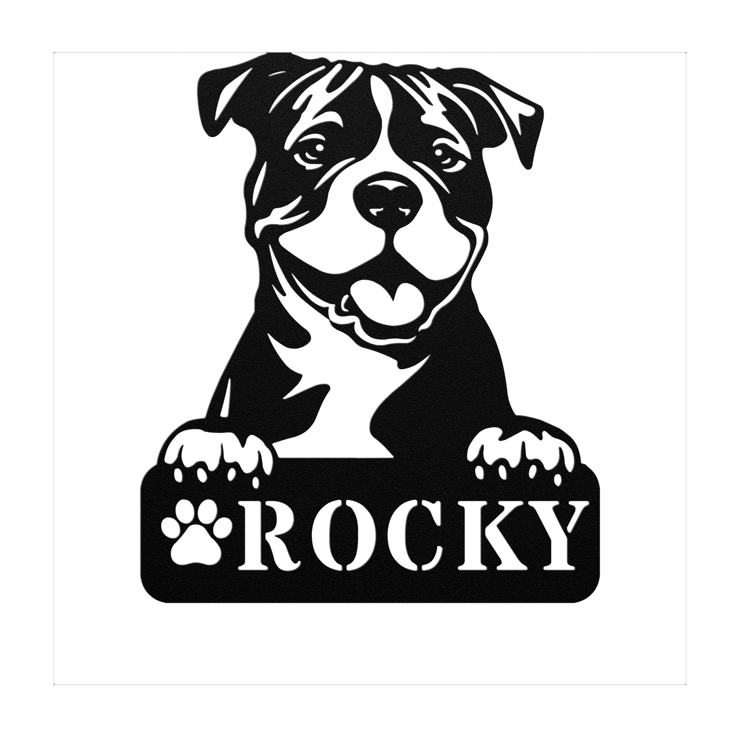 Pitbull Metal Name Sign - BullyBellyMetal Sign