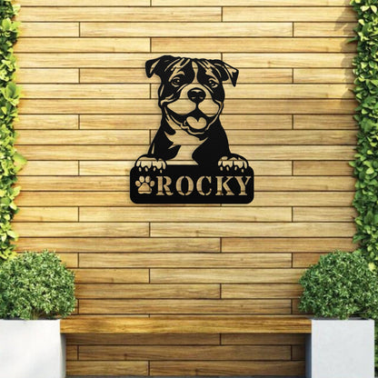 Pitbull Metal Name Sign - BullyBellyMetal Sign