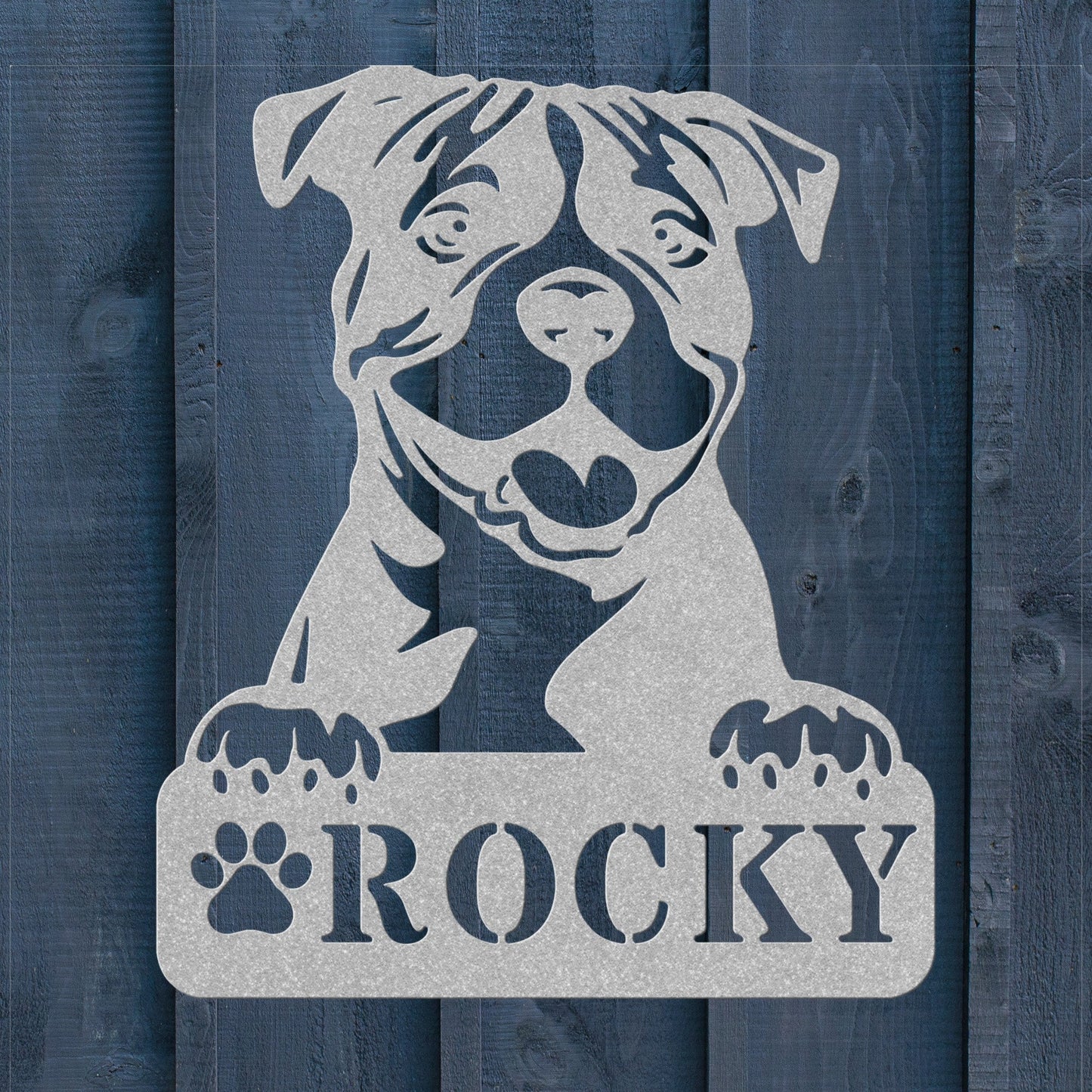 Pitbull Metal Name Sign - BullyBellyMetal Sign