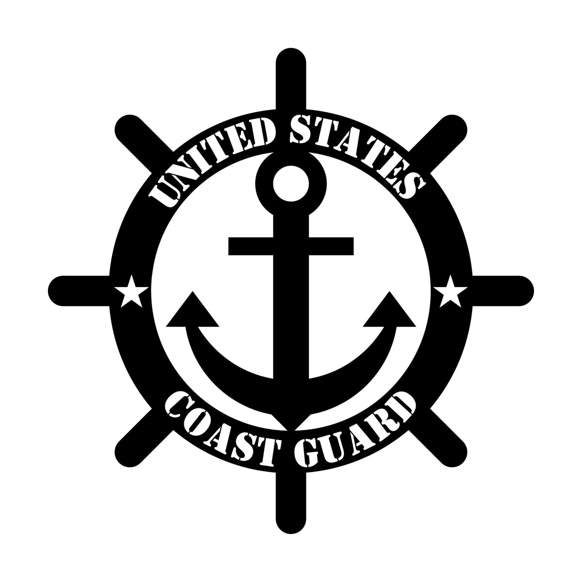 Protecting Our Shores: United States Coast Guard Metal Wall Art - BullyBellyCoast Guard