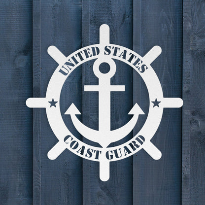 🇺🇸⚓ Protecting Our Shores: United States Coast Guard Metal Wall Art - BullyBellyMetal Sign