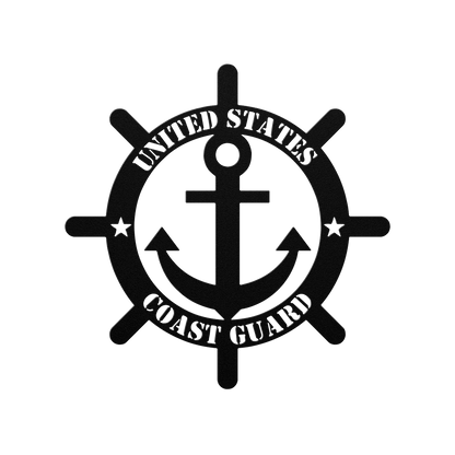 🇺🇸⚓ Protecting Our Shores: United States Coast Guard Metal Wall Art - BullyBellyMetal Sign