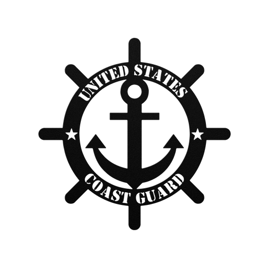 🇺🇸⚓ Protecting Our Shores: United States Coast Guard Metal Wall Art - BullyBellyMetal Sign