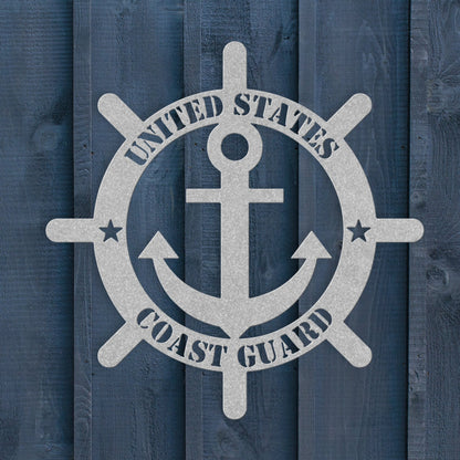 🇺🇸⚓ Protecting Our Shores: United States Coast Guard Metal Wall Art - BullyBellyMetal Sign