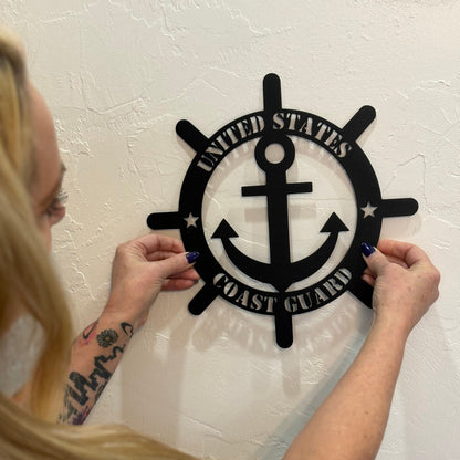 Protecting Our Shores: United States Coast Guard Metal Wall Art - BullyBellyMetal Sign