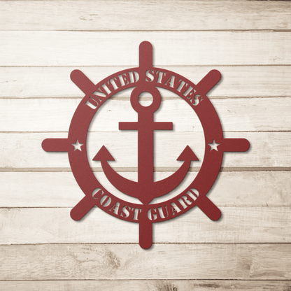 Protecting Our Shores: United States Coast Guard Metal Wall Art - BullyBellyMetal Sign