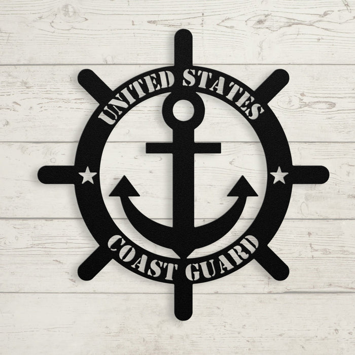 Protecting Our Shores: United States Coast Guard Metal Wall Art - BullyBellyWall Art