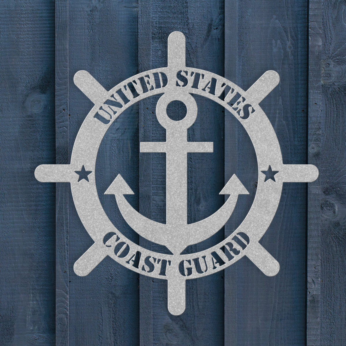 Protecting Our Shores: United States Coast Guard Metal Wall Art - BullyBellyWall ArtteelaunchMTS12SILVER