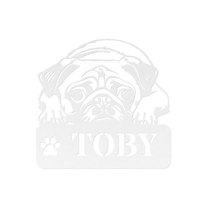 Pug-tastic Metal Name Sign - BullyBellyMetal Sign
