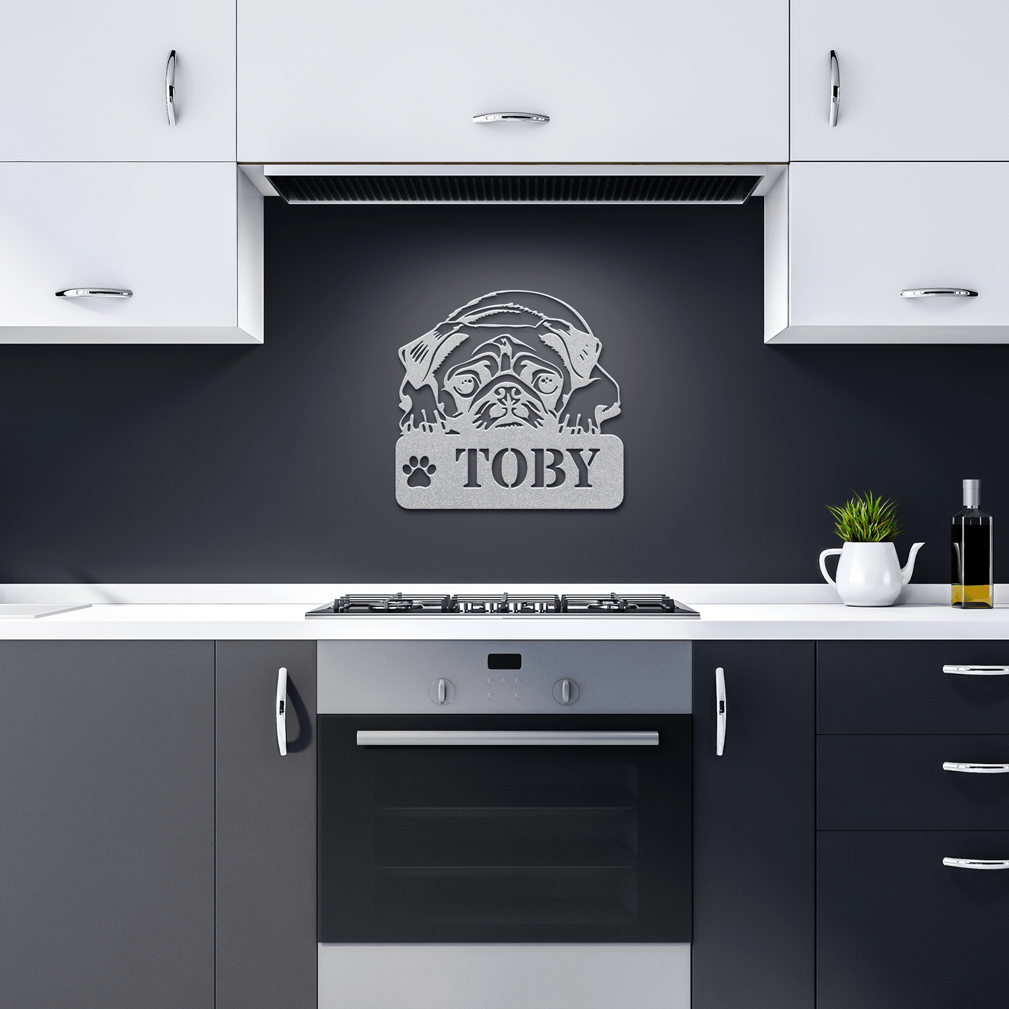 Pug-tastic Metal Name Sign - BullyBellyMetal Sign
