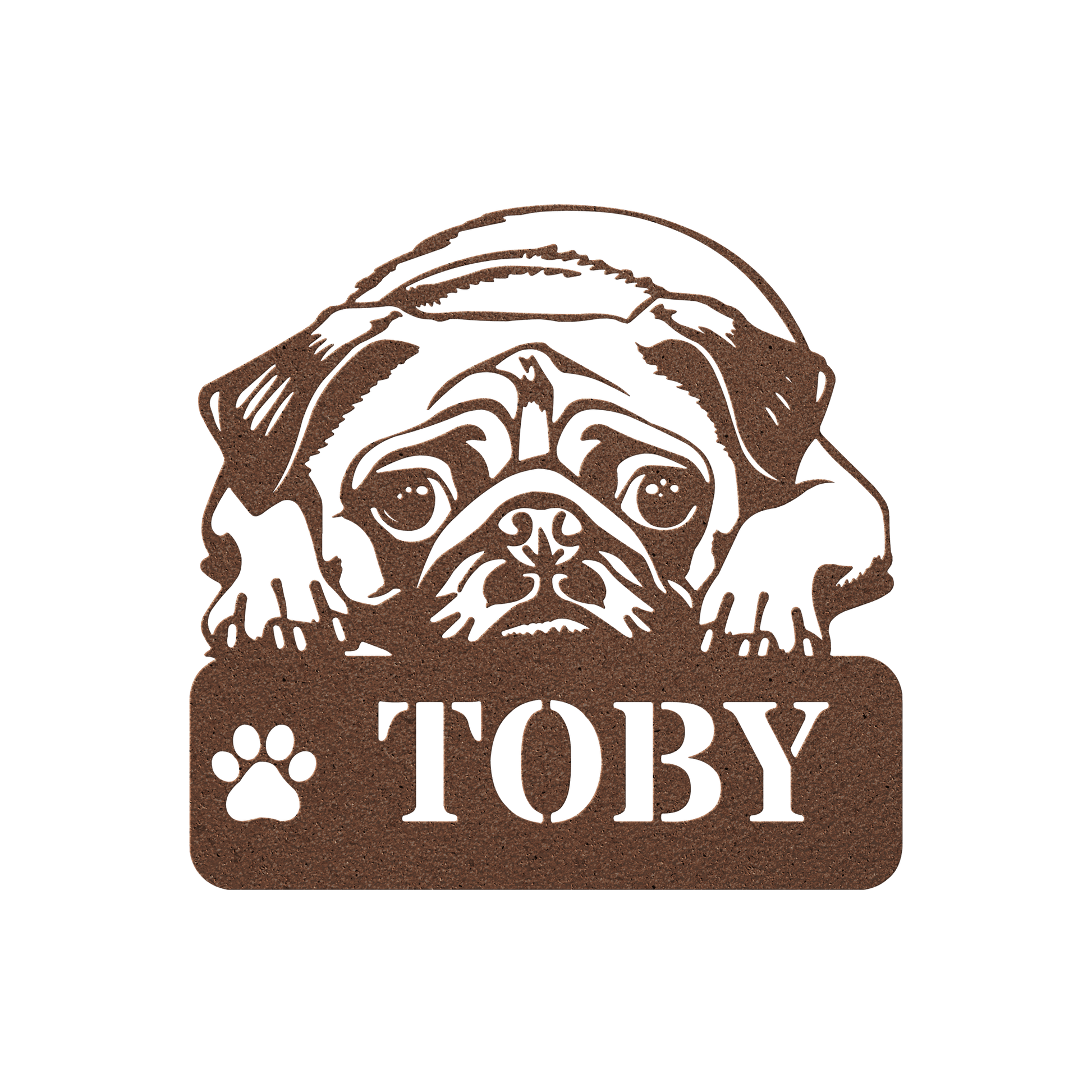 Pug-tastic Metal Name Sign - BullyBellyMetal Sign
