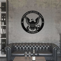 Salute to the Sea Service: United States Navy Metal Wall Art - BullyBellyMetal Sign