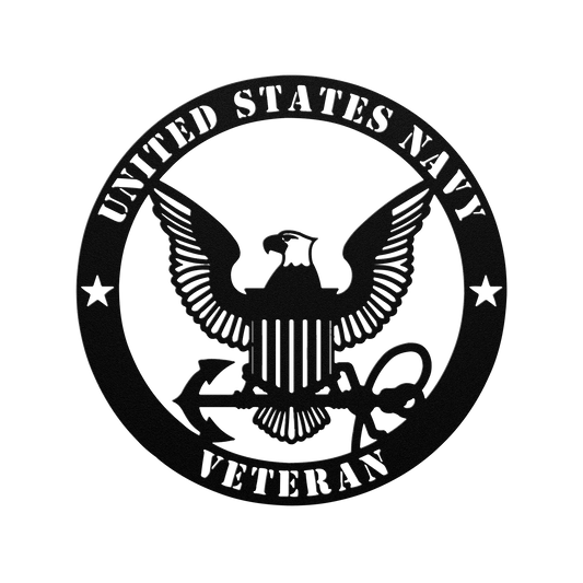 Salute to the Sea Service: United States Navy Metal Wall Art - BullyBellyMetal Sign