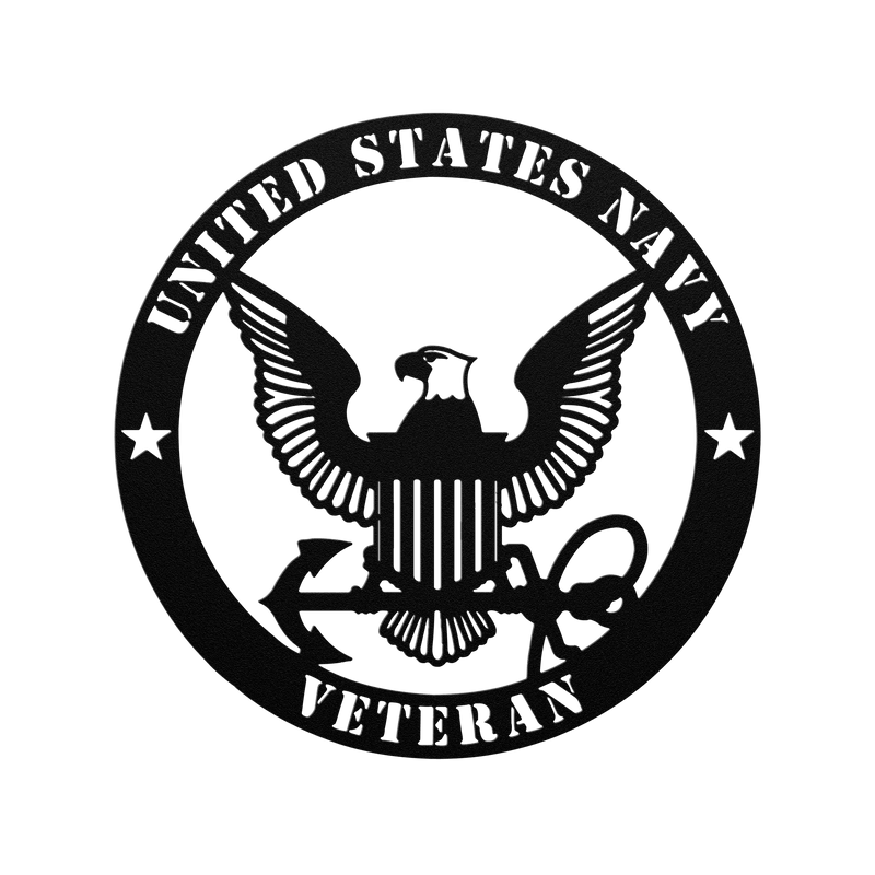 Salute to the Sea Service: United States Navy Metal Wall Art - BullyBellyMetal Sign