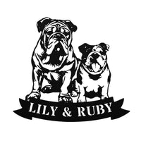 Sibling Paws: Custom English Bulldog Duo - BullyBellyEnglish Bulldog - Custom