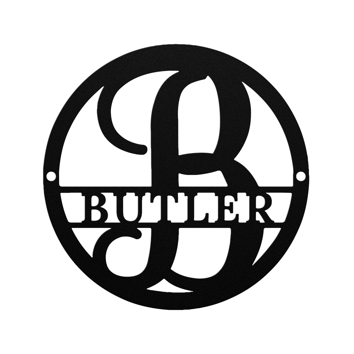 Split Letter Monogram Metal Sign – Custom Family Name Porch & Front Door Wall Art - BullyBellyMetal Sign