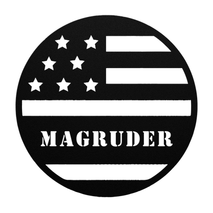 Stars and Stripes Metal Sign – Custom Family Name Patriotic Wall Art for Home & Porch - BullyBellyMetal Sign