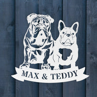 Step Brothers Forever: English and French Bulldog Duo - BullyBellyWall Art