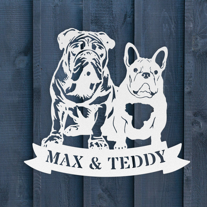 Step Brothers Forever: English and French Bulldog Duo - BullyBellyWall Art