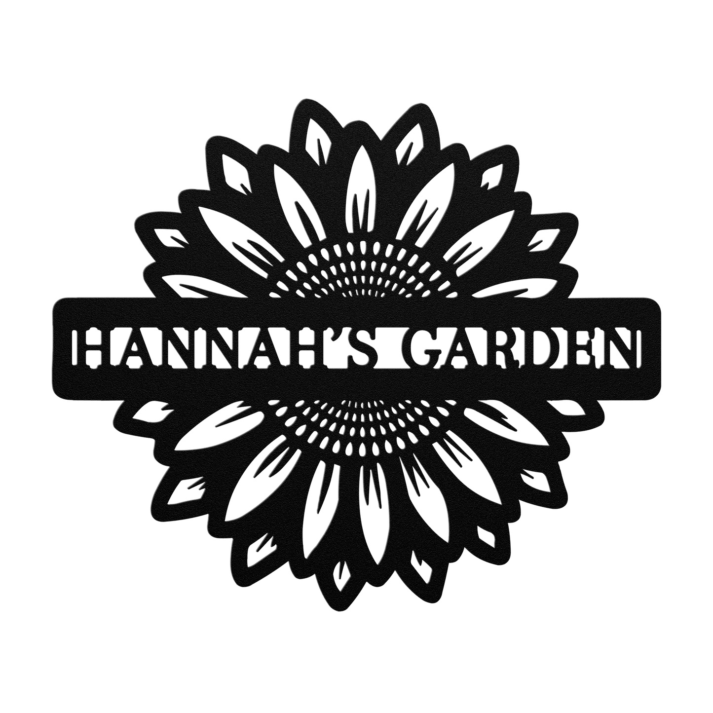 Sunflower Metal Sign – Custom Garden & Memorial Wall Art with Name or Message - BullyBellyMetal Sign