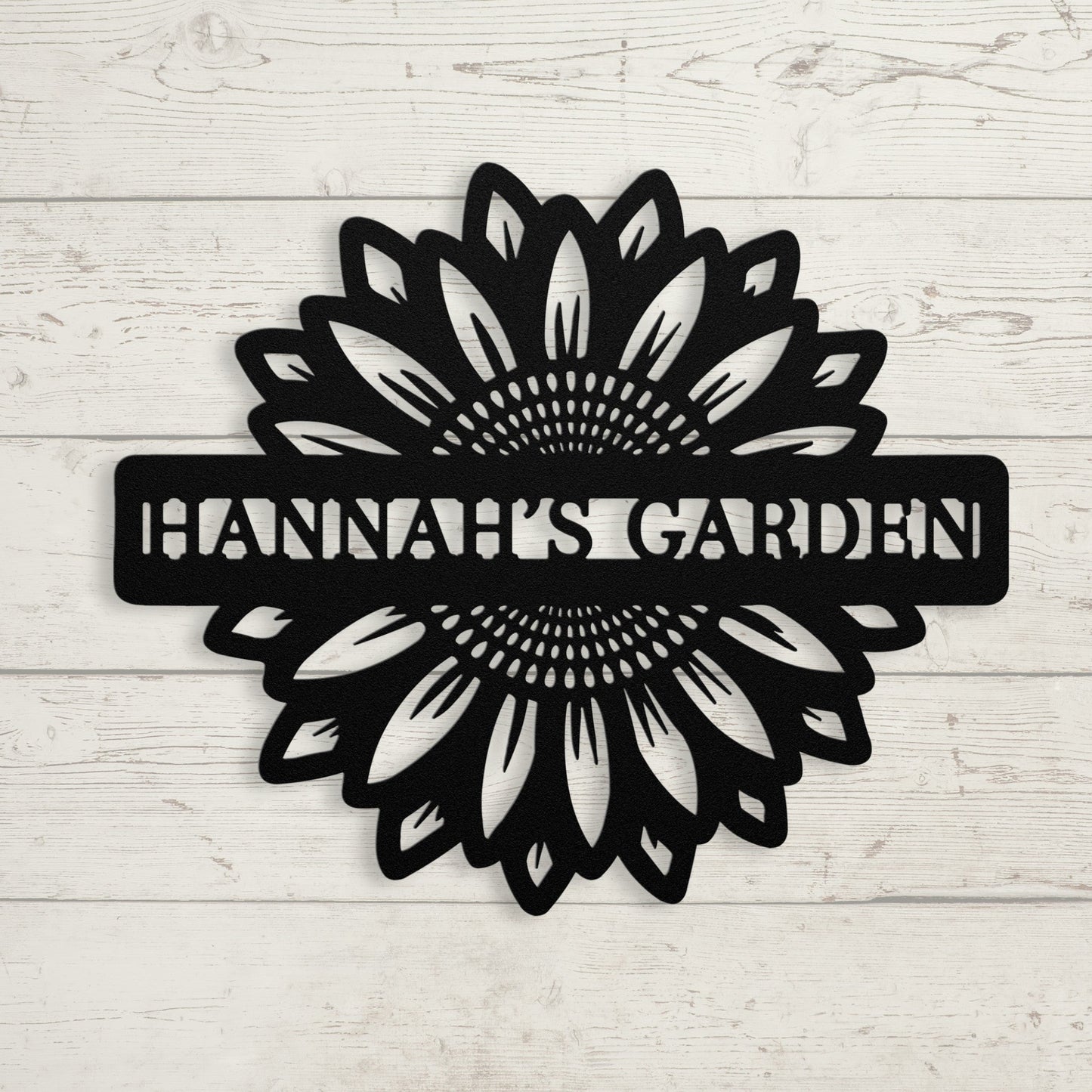 Sunflower Metal Sign – Custom Garden & Memorial Wall Art with Name or Message - BullyBellyMetal Sign