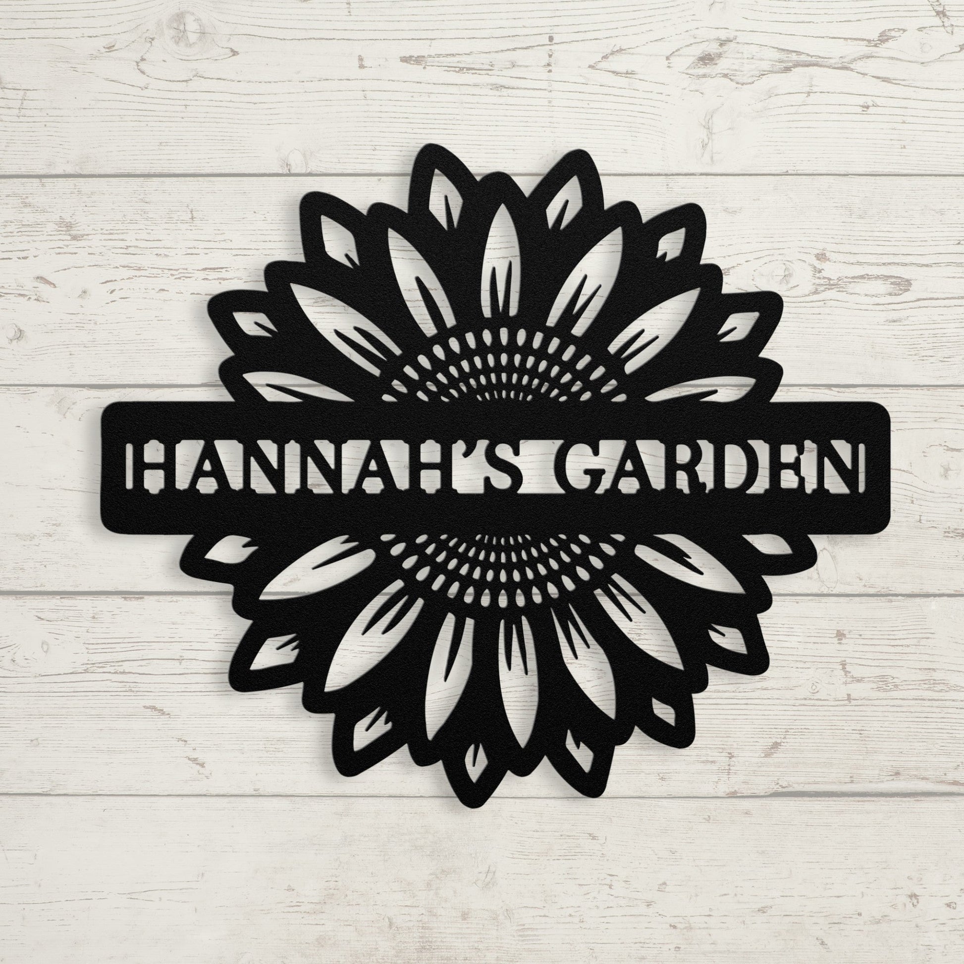 Sunflower Metal Sign – Custom Garden & Memorial Wall Art with Name or Message - BullyBellyMetal Sign