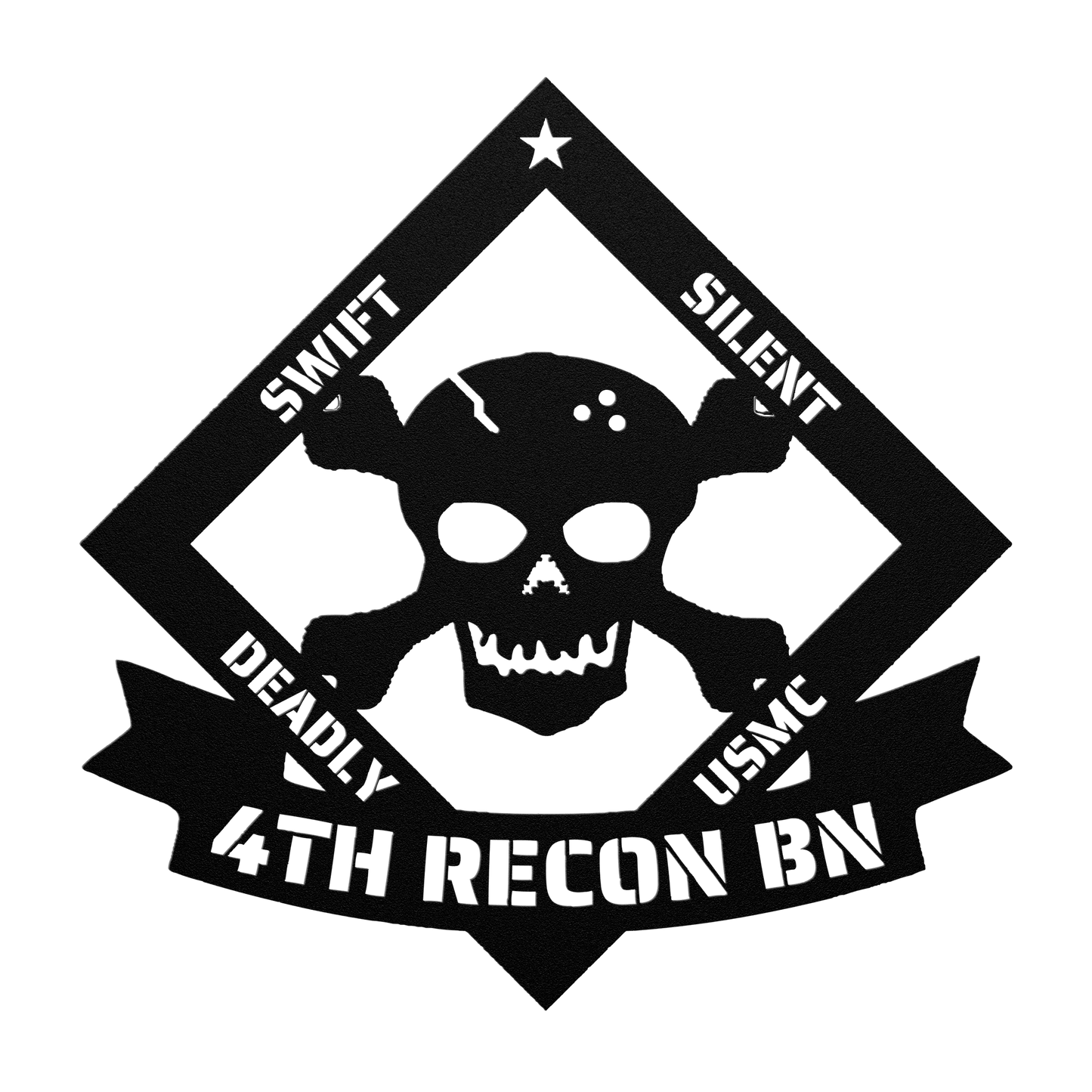 Swift - Silent - Deadly Custom Unit Metal Wall Sign - BullyBellyMetal Sign