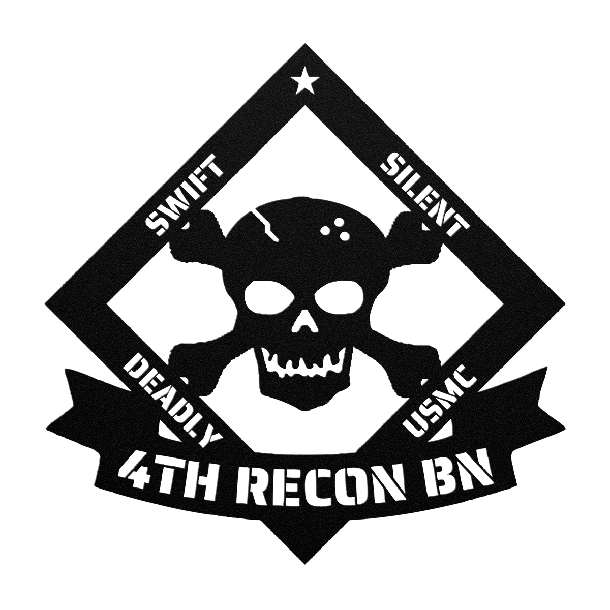 Swift - Silent - Deadly Metal Wall Sign - BullyBellyMetal Sign