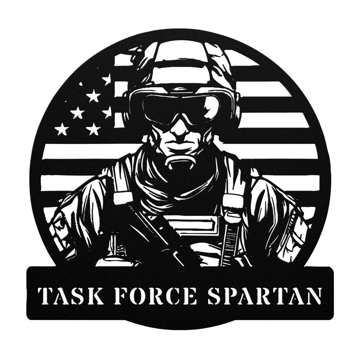 Tactical Soldier Metal Sign – Custom Military Wall Art - BullyBellyMetal Sign