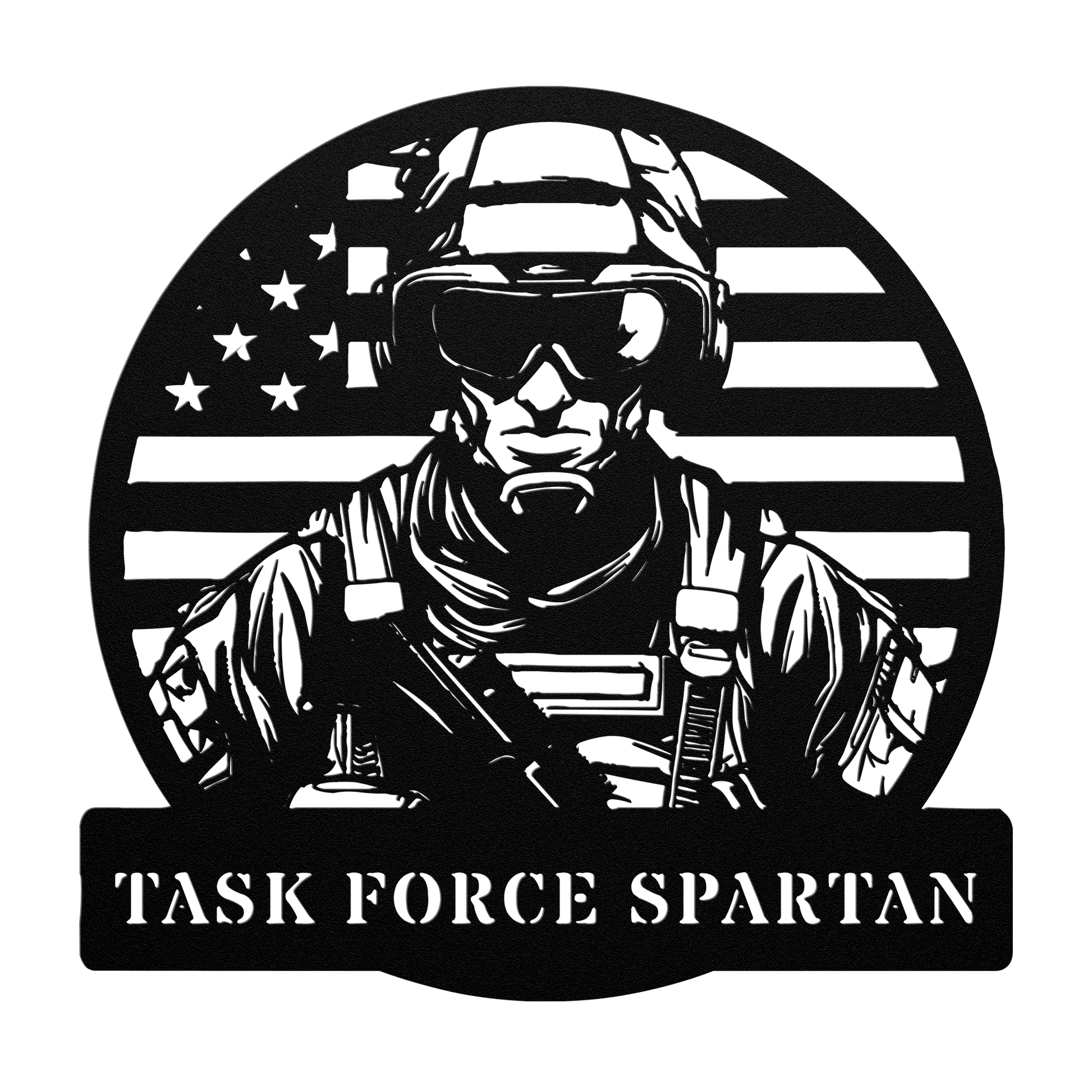Tactical Soldier Metal Sign – Custom Military Wall Art - BullyBellyMetal Sign