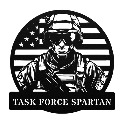 Tactical Soldier Metal Sign – Custom Military Wall Art - BullyBellyMetal Sign