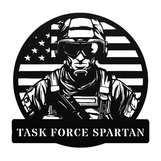 Tactical Soldier Metal Sign – Custom Military Wall Art - BullyBellyMetal Sign