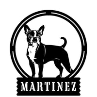 Terrier Charm: Personalized Boston Terrier Sign - BullyBellyBoston Terrier