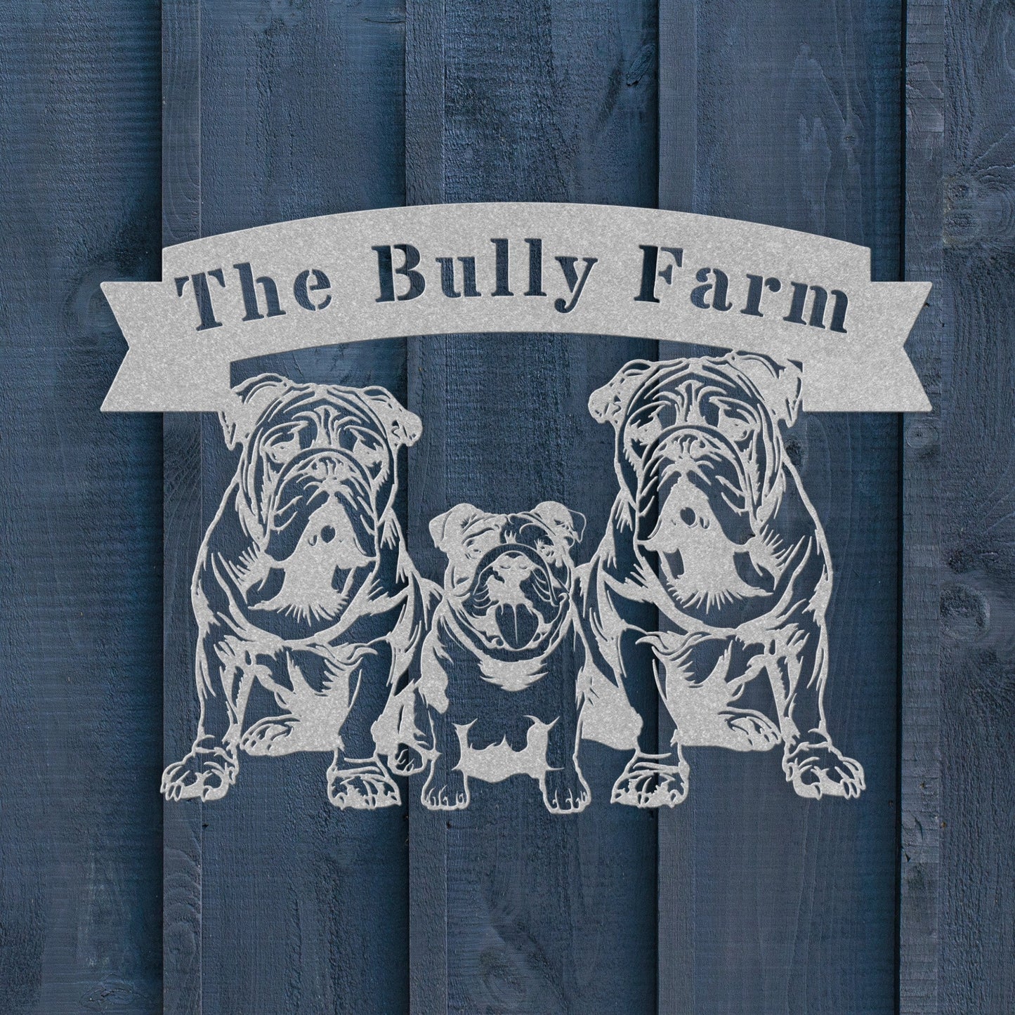 The Bulldog Farm Metal Wall Art - BullyBellyMetal Sign