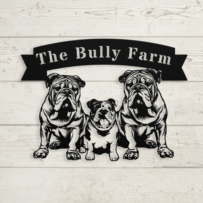 The Bully Farm Metal Wall Art - BullyBellyMetal Sign