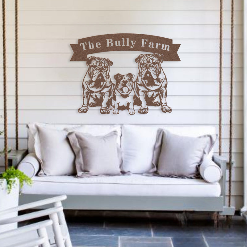 The Bully Farm Metal Wall Art - BullyBellyMetal Sign