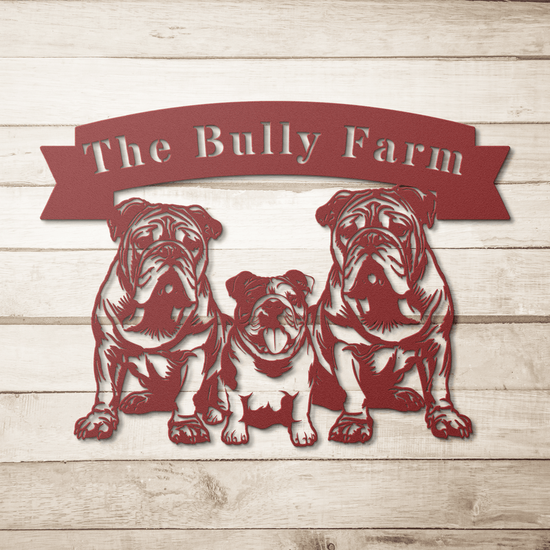 The Bully Farm Metal Wall Art - BullyBellyMetal Sign