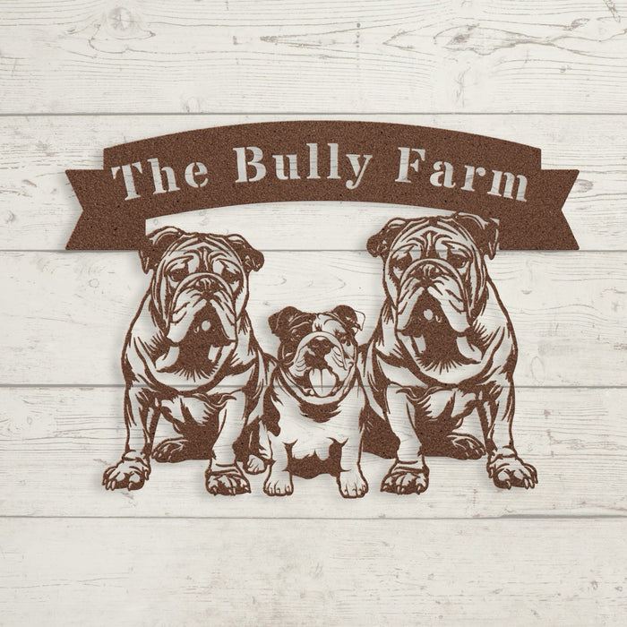 The Bully Farm Metal Wall Art - BullyBellyWall Art