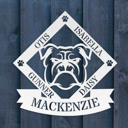 The Whole Crew Family Names Metal Wall Sign - BullyBellyMetal Sign