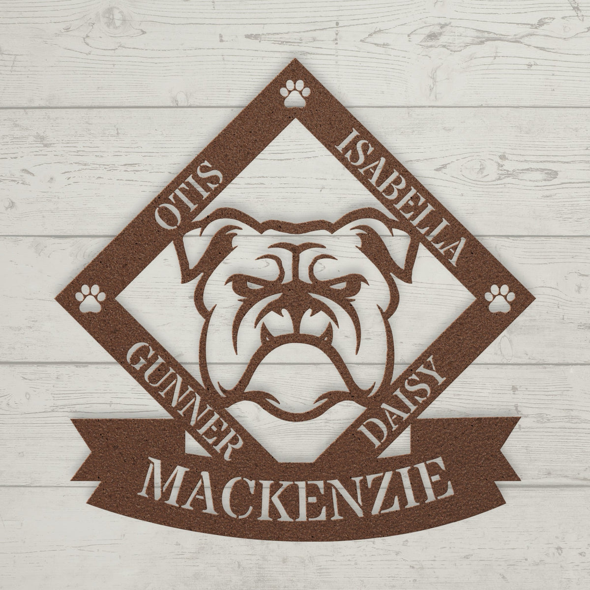 The Whole Crew Family Names Metal Wall Sign - BullyBellyMetal Sign