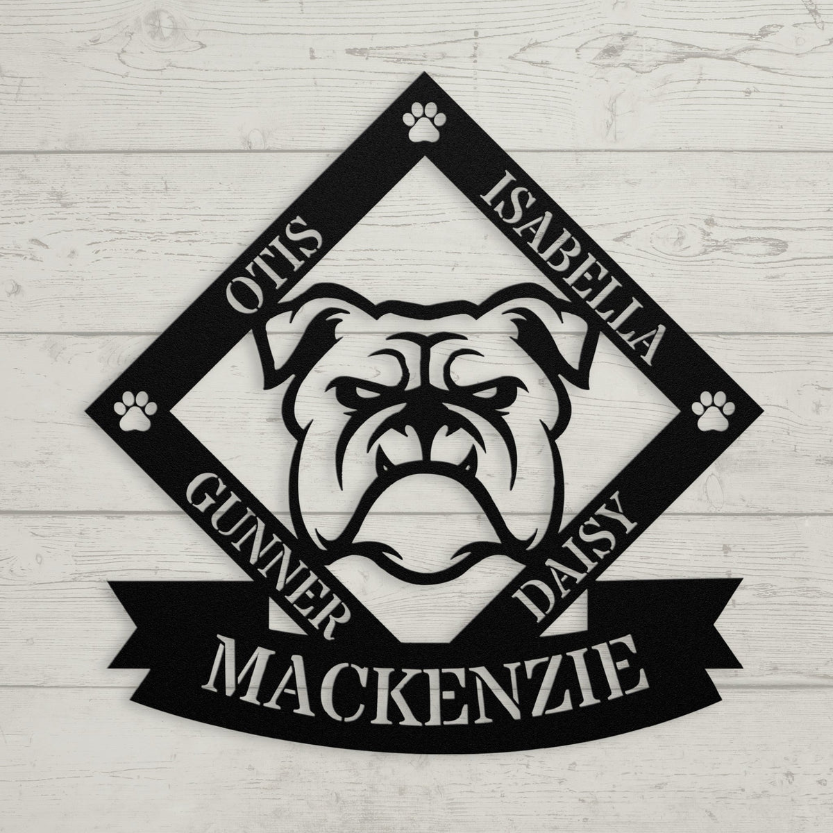 The Whole Crew Family Names Metal Wall Sign - BullyBellyMetal Sign