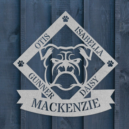 The Whole Crew Family Names Metal Wall Sign - BullyBellyMetal Sign