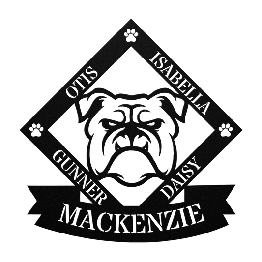 The Whole Crew Family Names Metal Wall Sign - BullyBellyMetal Sign